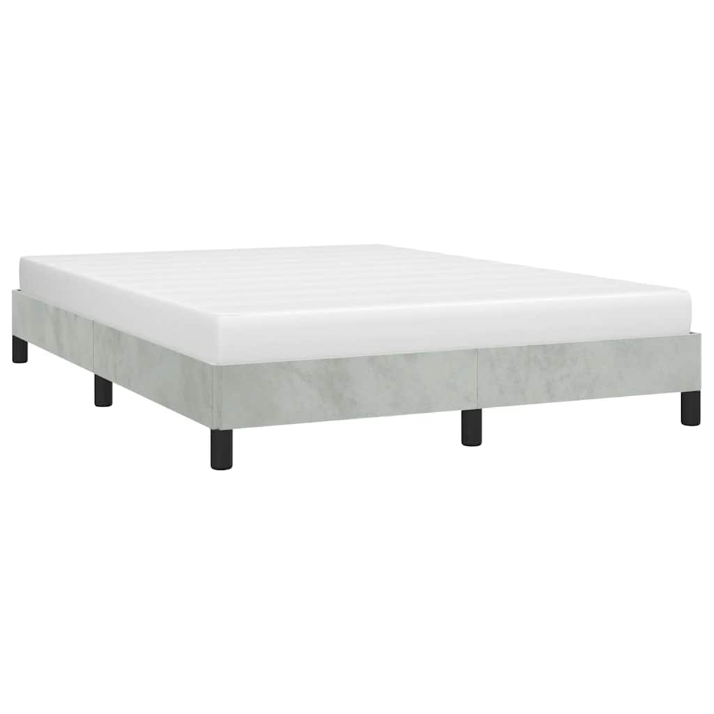 Bedframe zonder matras lichtgrijs 137x190 cm volledig fluweel