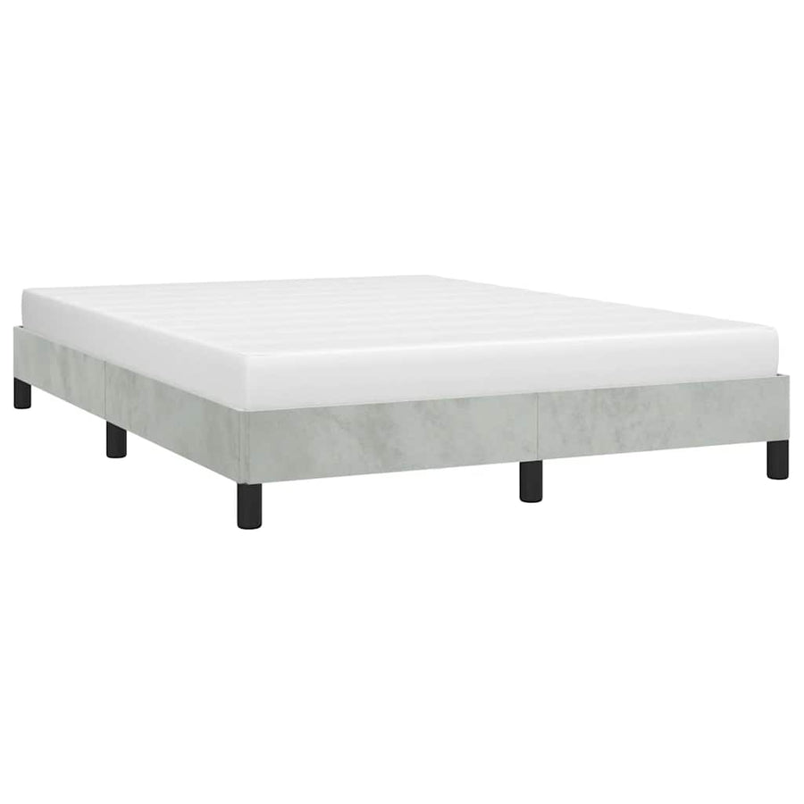 Bedframe zonder matras lichtgrijs 137x190 cm volledig fluweel