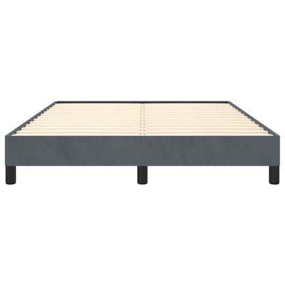 Bedframe zonder matras donkergrijs 137x190 cm volledig fluweel