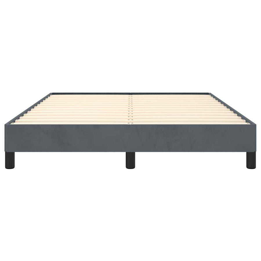 Bedframe zonder matras donkergrijs 137x190 cm volledig fluweel