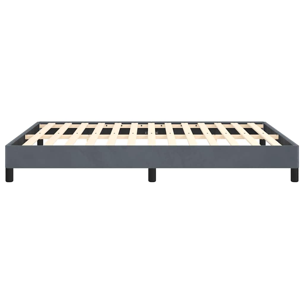 Bedframe zonder matras donkergrijs 137x190 cm volledig fluweel
