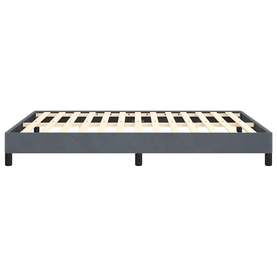 Bedframe zonder matras donkergrijs 137x190 cm volledig fluweel