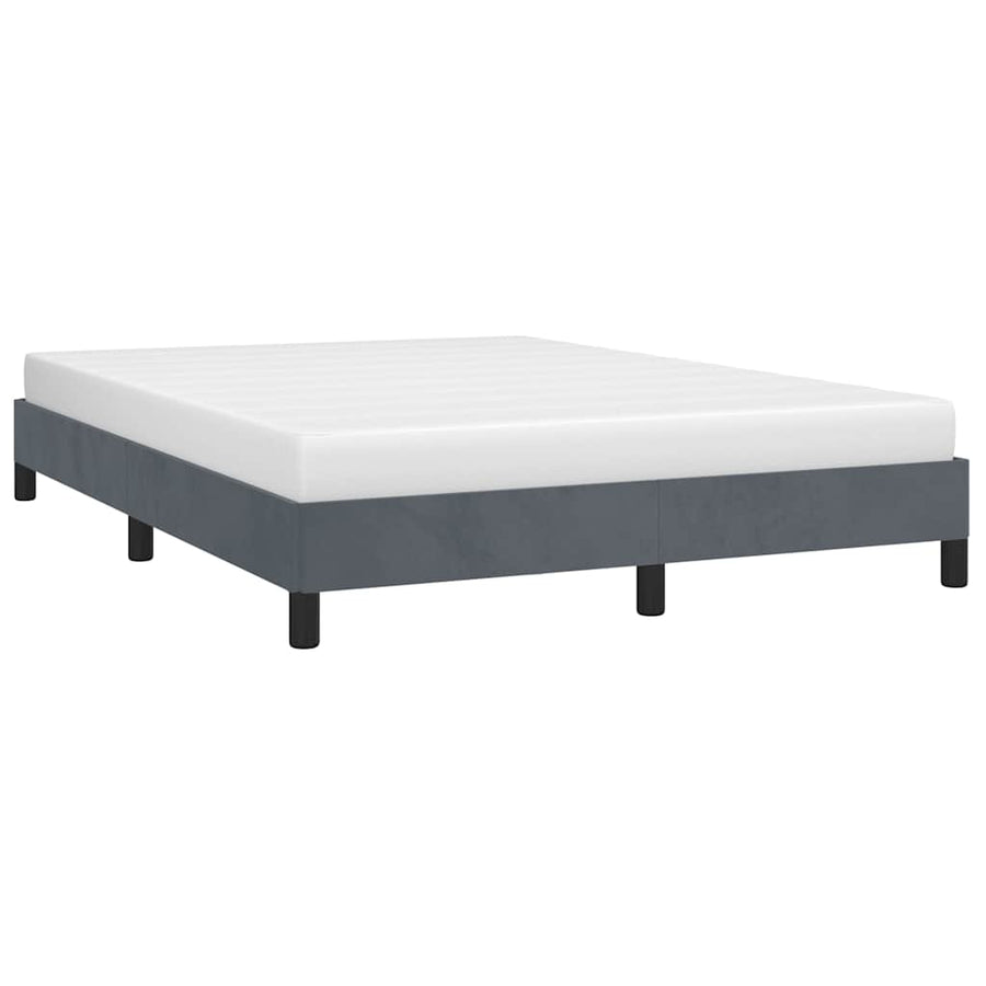 Bedframe zonder matras donkergrijs 137x190 cm volledig fluweel