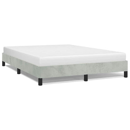 Bedframe zonder matras lichtgrijs 152x203 cm Queen fluweel
