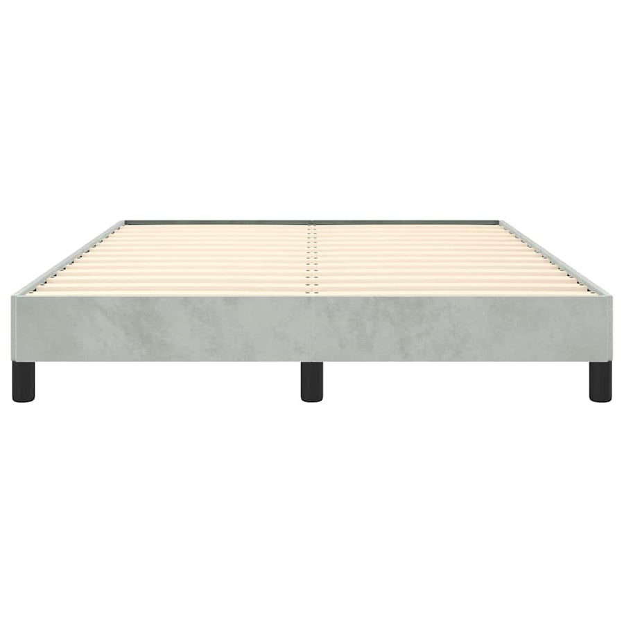 Bedframe zonder matras lichtgrijs 152x203 cm Queen fluweel