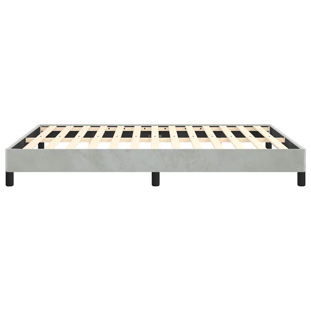 Bedframe zonder matras lichtgrijs 152x203 cm Queen fluweel