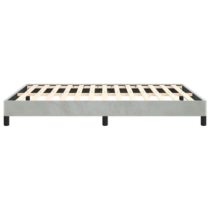 Bedframe zonder matras lichtgrijs 152x203 cm Queen fluweel