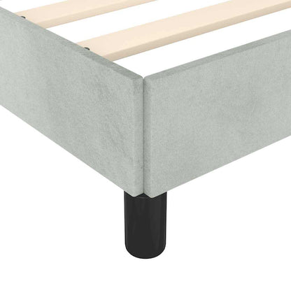 Bedframe zonder matras lichtgrijs 152x203 cm Queen fluweel