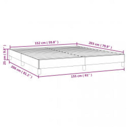 Bedframe zonder matras lichtgrijs 152x203 cm Queen fluweel