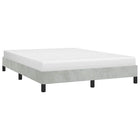 Bedframe 152x203 cm Queen lichtgrijs fluweel