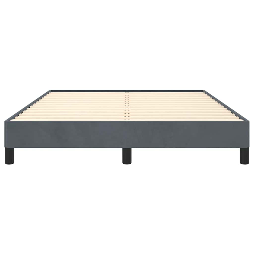 Bedframe zonder matras donkergrijs 152x203 cm queensize fluweel