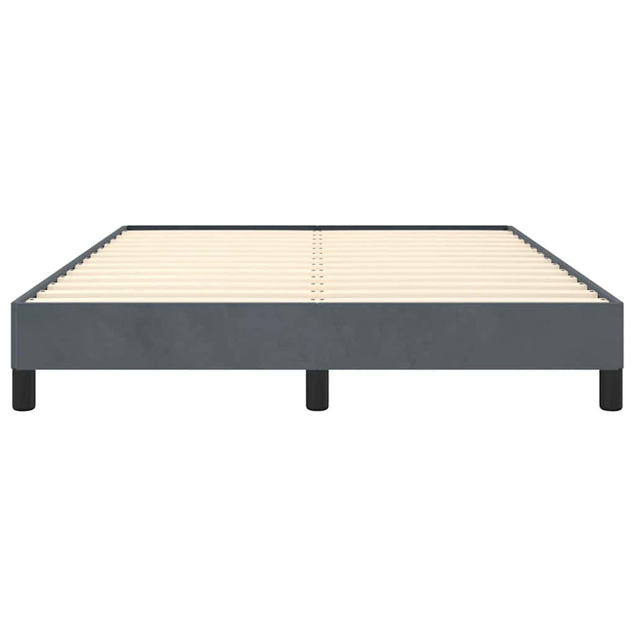 Bedframe zonder matras donkergrijs 152x203 cm queensize fluweel