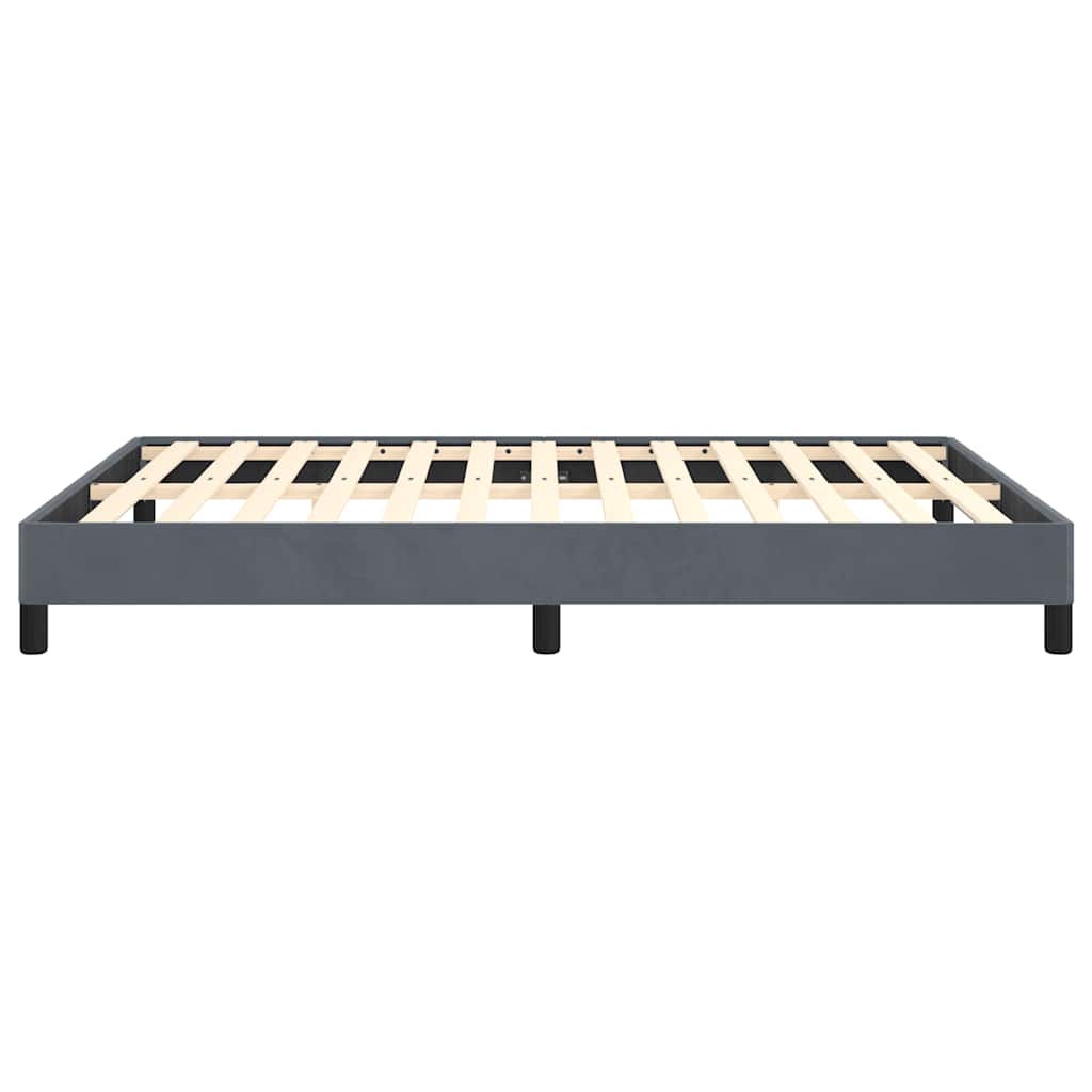 Bedframe zonder matras donkergrijs 152x203 cm queensize fluweel