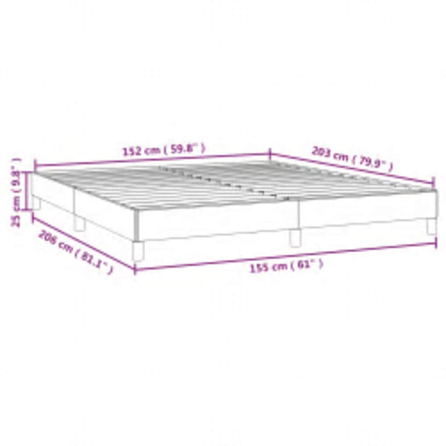 Bedframe zonder matras donkergrijs 152x203 cm queensize fluweel