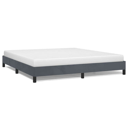 Bedframe zonder matras donkergrijs 193x203 cm kingsize fluweel