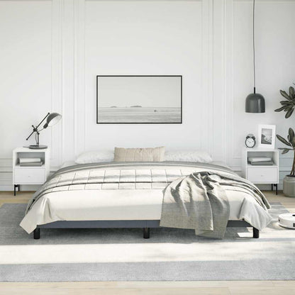 Bedframe zonder matras donkergrijs 193x203 cm kingsize fluweel
