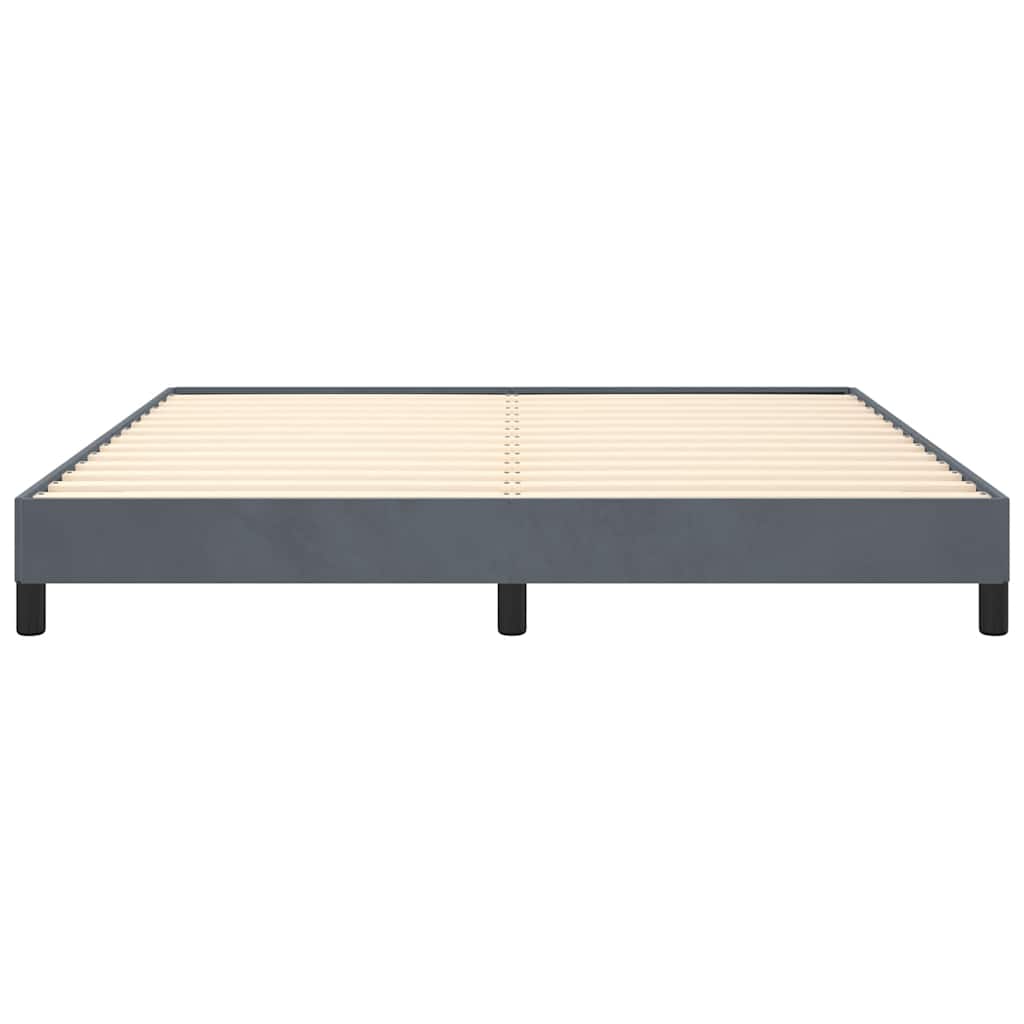 Bedframe zonder matras donkergrijs 193x203 cm kingsize fluweel