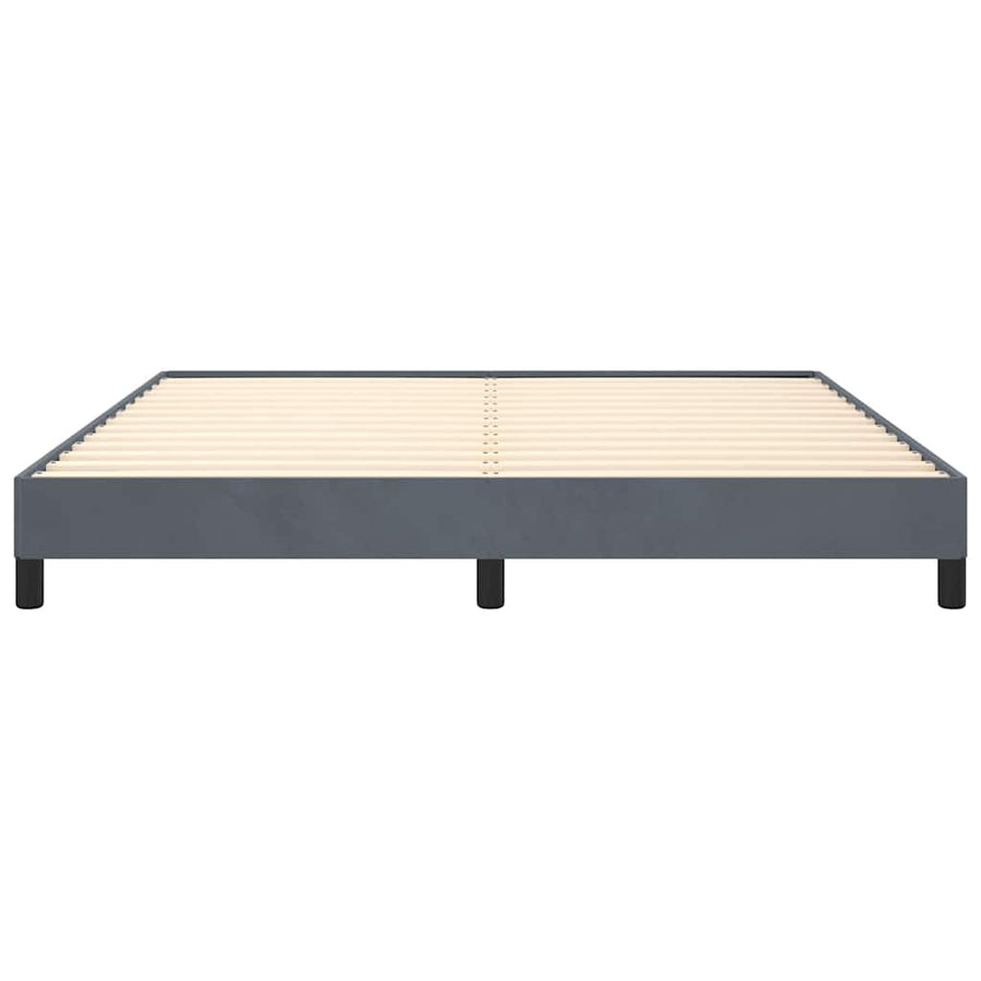 Bedframe zonder matras donkergrijs 193x203 cm kingsize fluweel
