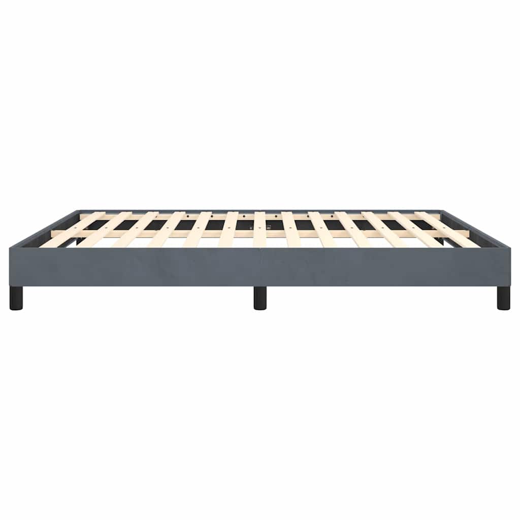 Bedframe zonder matras donkergrijs 193x203 cm kingsize fluweel