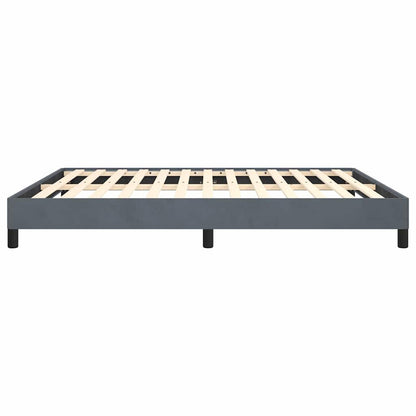 Bedframe zonder matras donkergrijs 193x203 cm kingsize fluweel