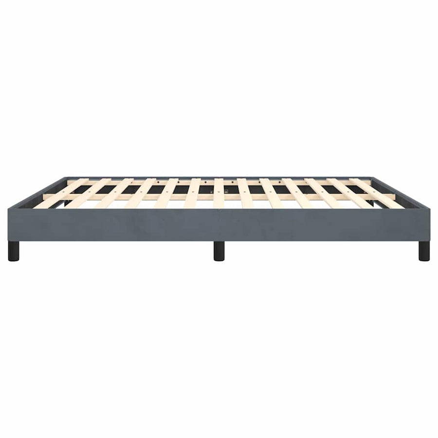 Bedframe zonder matras donkergrijs 193x203 cm kingsize fluweel