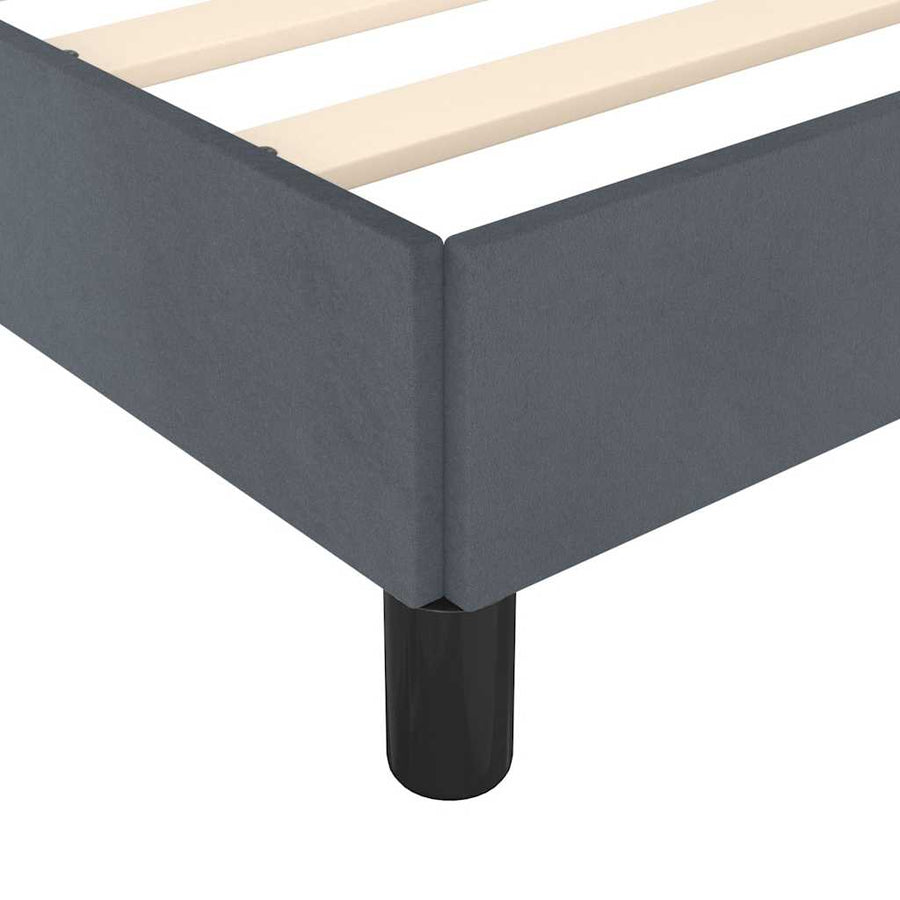 Bedframe zonder matras donkergrijs 193x203 cm kingsize fluweel