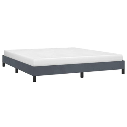 Bedframe zonder matras donkergrijs 193x203 cm kingsize fluweel