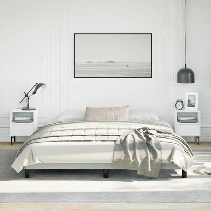 Bedframe zonder matras lichtgrijs California King fluweel