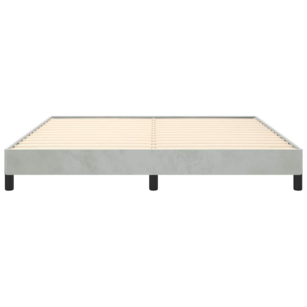 Bedframe zonder matras lichtgrijs California King fluweel