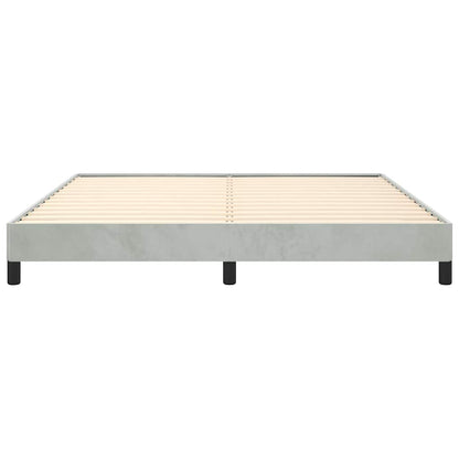 Bedframe zonder matras lichtgrijs California King fluweel
