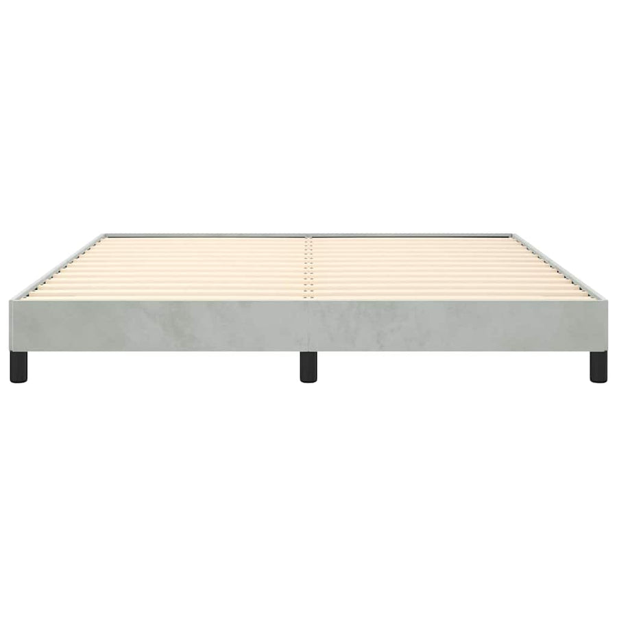 Bedframe zonder matras lichtgrijs California King fluweel