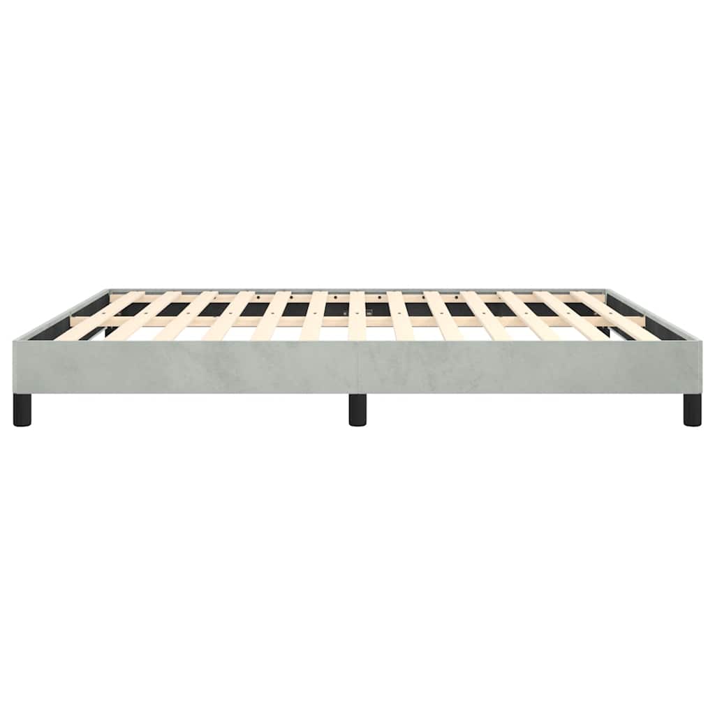 Bedframe zonder matras lichtgrijs California King fluweel