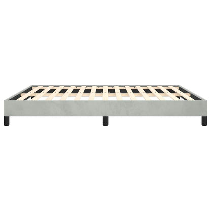 Bedframe zonder matras lichtgrijs California King fluweel