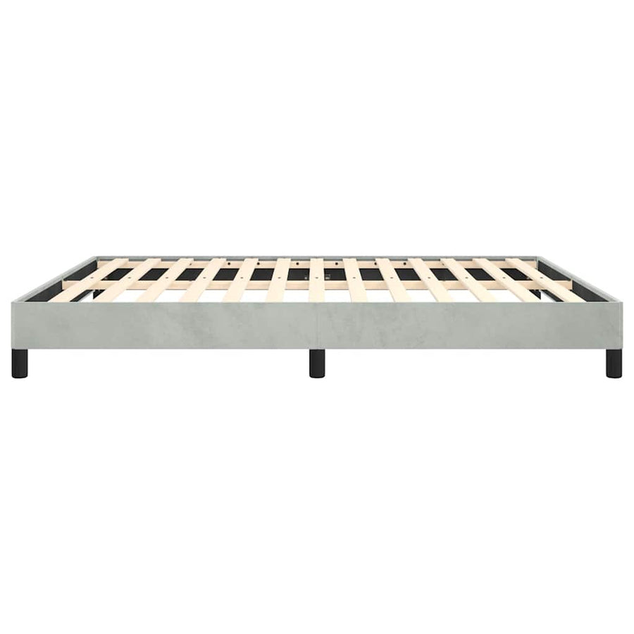Bedframe zonder matras lichtgrijs California King fluweel