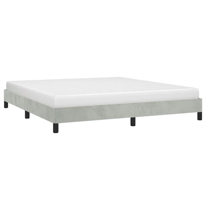 Bedframe zonder matras lichtgrijs California King fluweel