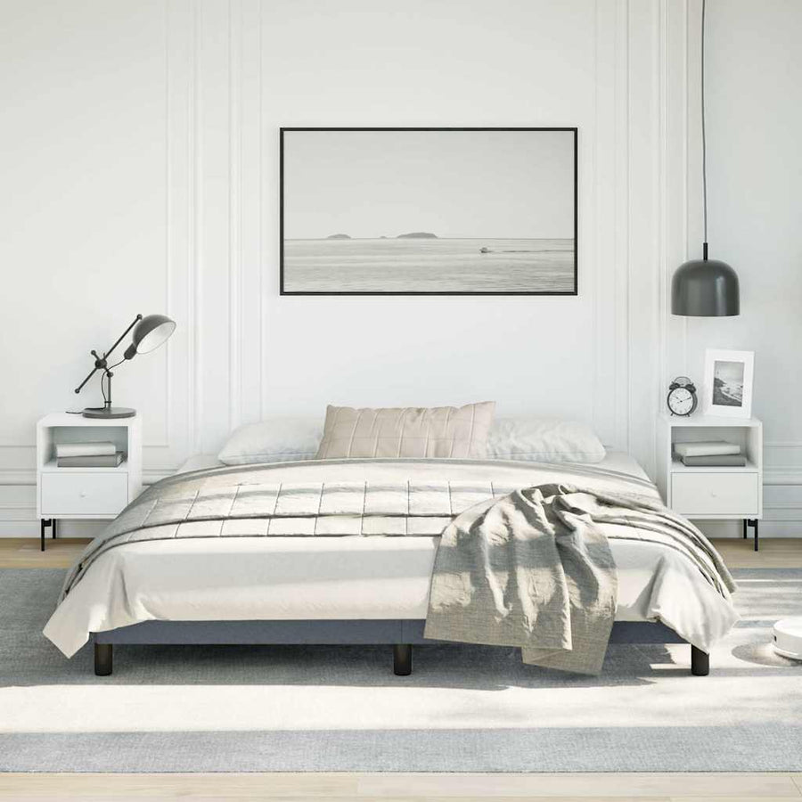 Bedframe zonder matras donkergrijs California King-formaat fluweel