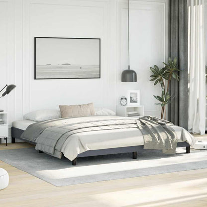 Bedframe zonder matras donkergrijs California King-formaat fluweel