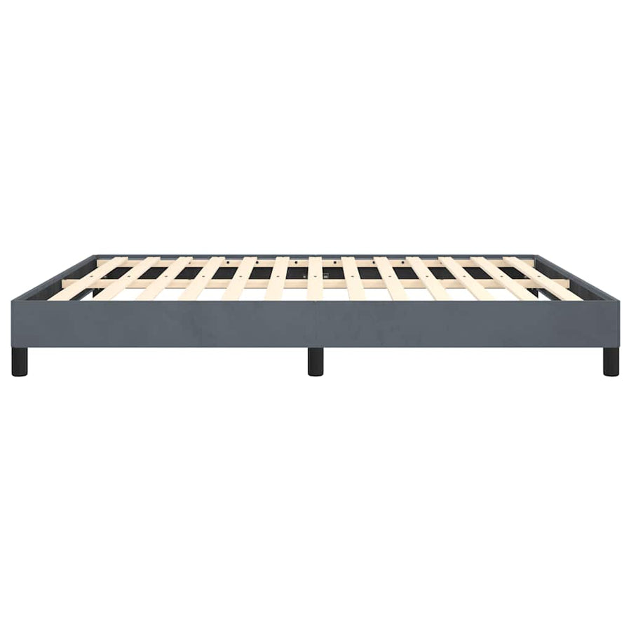 Bedframe zonder matras donkergrijs California King-formaat fluweel