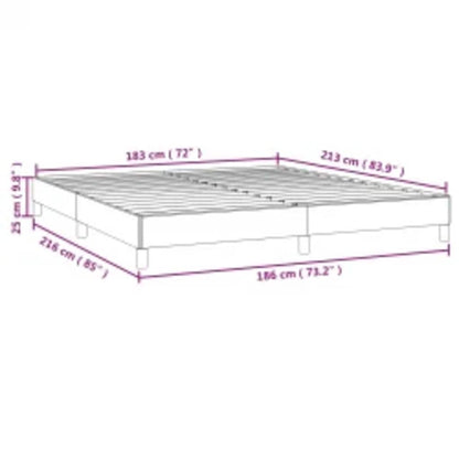Bedframe zonder matras donkergrijs California King-formaat fluweel