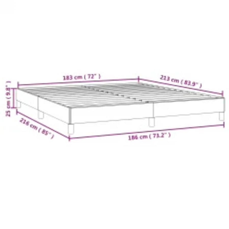 Bedframe zonder matras donkergrijs California King-formaat fluweel