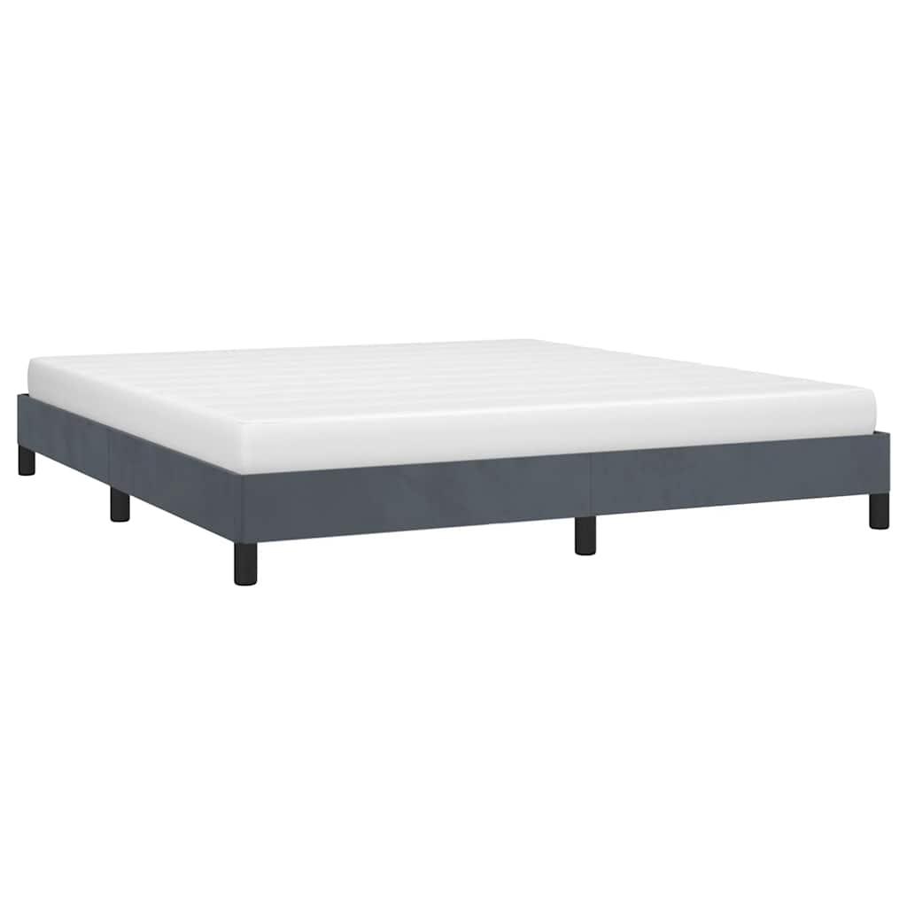Bedframe zonder matras donkergrijs California King-formaat fluweel