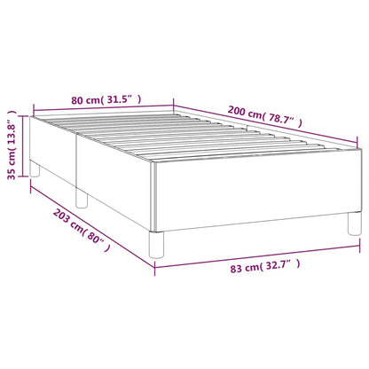 Bedframe Stof Donkerbruin 80 x 200 cm 35 cm