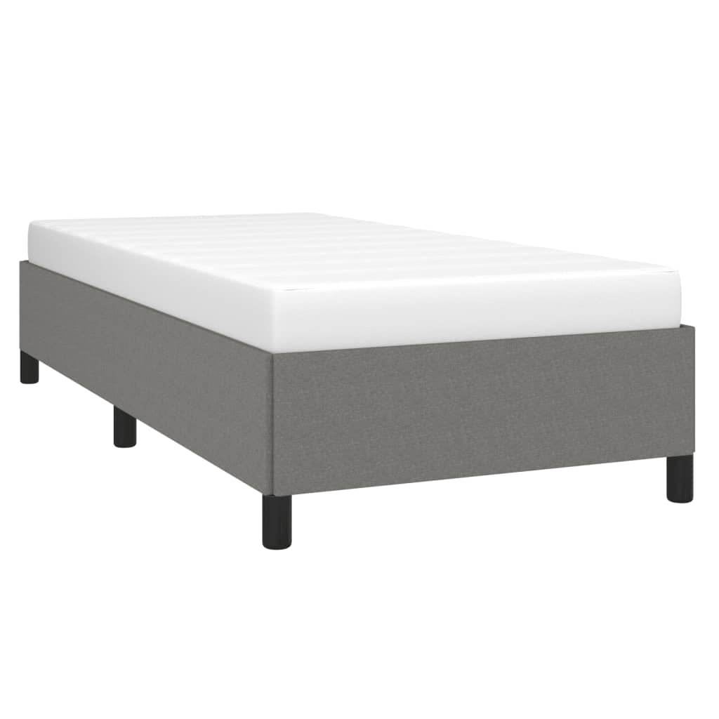 Bedframe Stof Donkergrijs 90 x 190 cm 35 cm