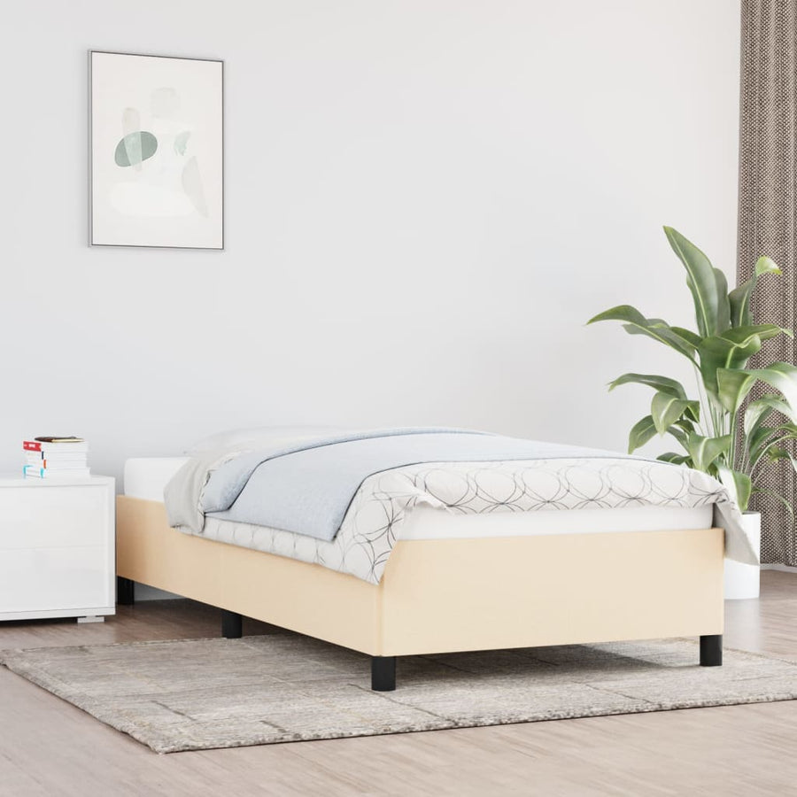 Bedframe Stof Kleurig Crème 90 x 200 cm 35 cm