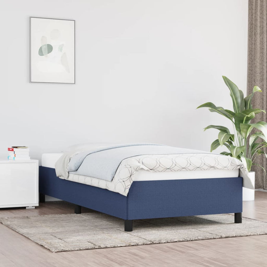 Bedframe Stof Blauw 90 x 200 cm 35 cm