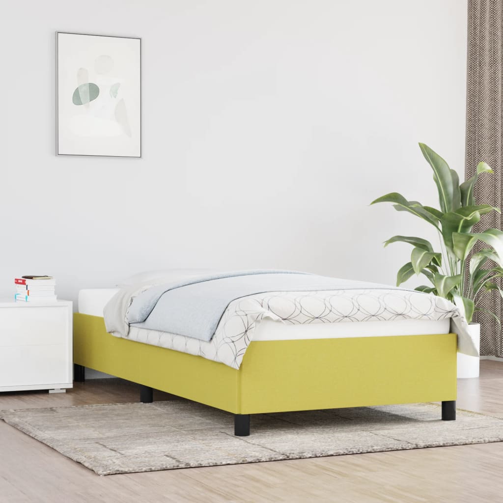 Bedframe stof groen 90x200 cm