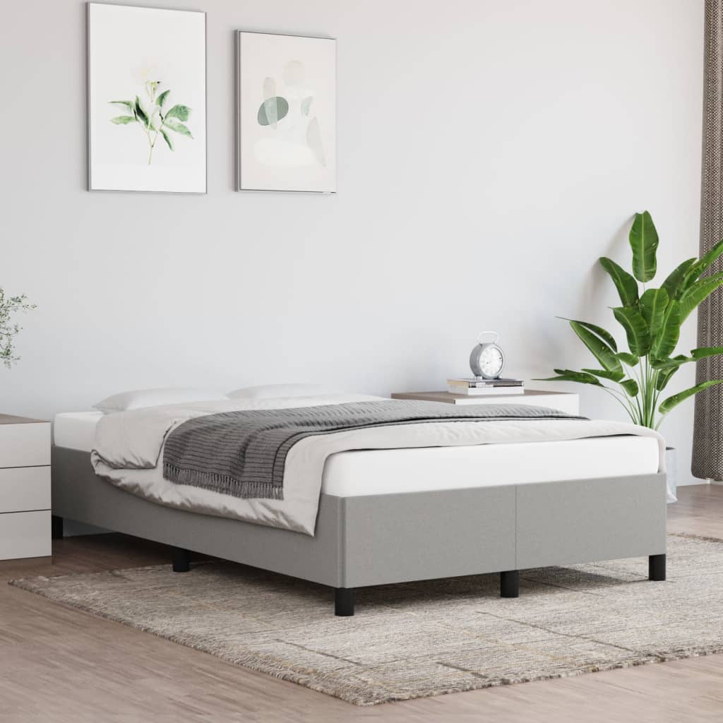 Bedframe Stof Lichtgrijs 120 x 200 cm 35 cm