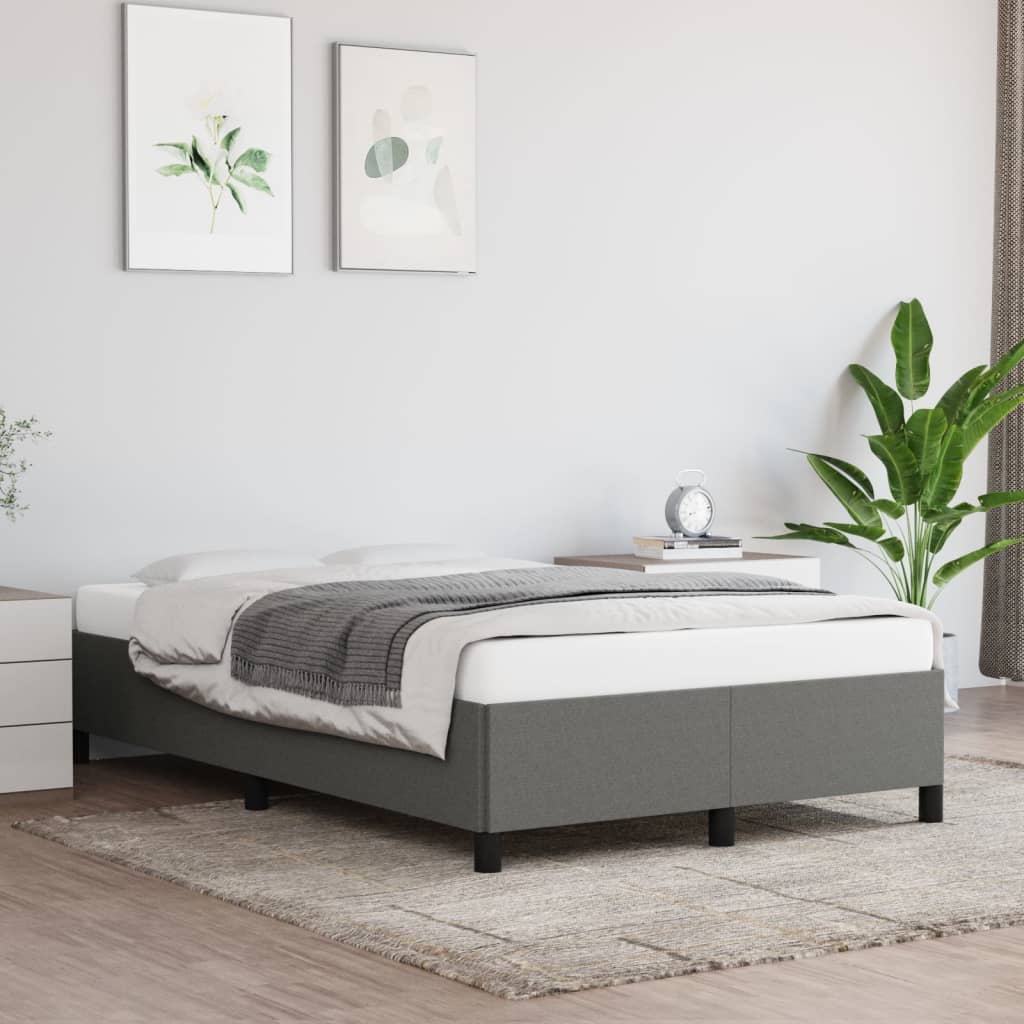 Bedframe Stof Donkergrijs 120 x 200 cm 35 cm