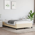 Bed frame without mattress 120x200 cm fabric cream