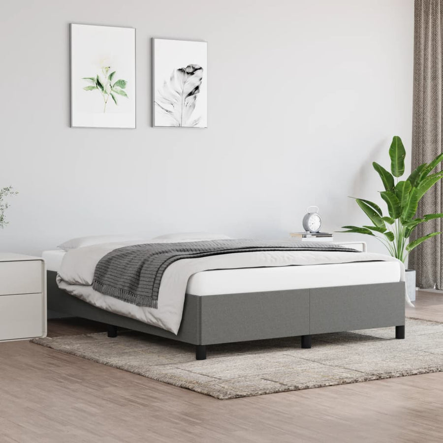 Bedframe Stof Donkergrijs 140 x 190 cm 35 cm
